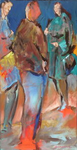 München 4, oil on Canvas, 80 x 40 cm