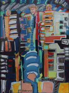 Bürotag 200416 ml, oil on canvas, 80 x 60 cm