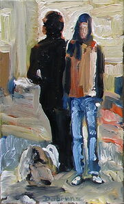 Linie 4.4, oil on canvas, 36 x 22 cm