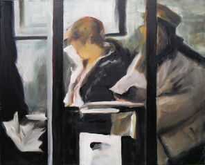 Linie 500, oil on canvas, 80 x 100 cm