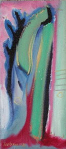 Montag 6.55 Uhr, oil on canvas, 60 x 26 cm