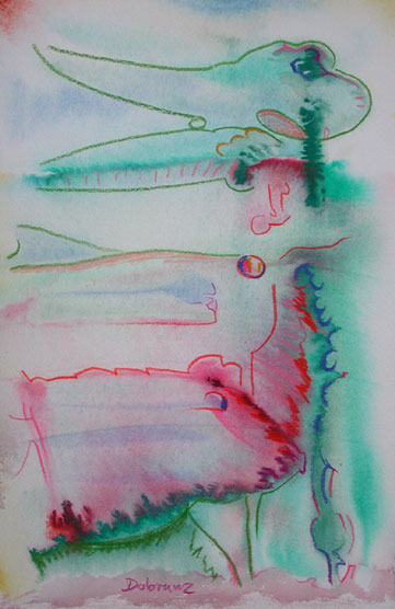 Hagens Erzählungen, Mischtechnik auf Papier