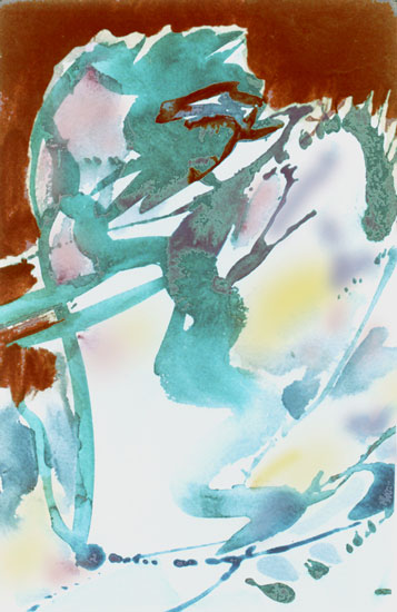 Mime Alberichs Bruder, Mischtechnik auf Papier