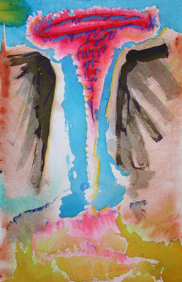 Für immer in das Innerste, Mischtechnik auf Papier