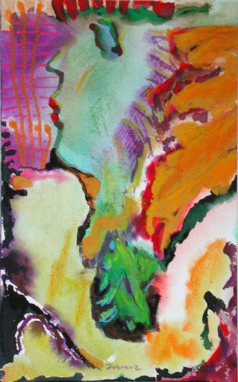 Von Feinden wird er verfolgt, Mischtechnik auf Papier