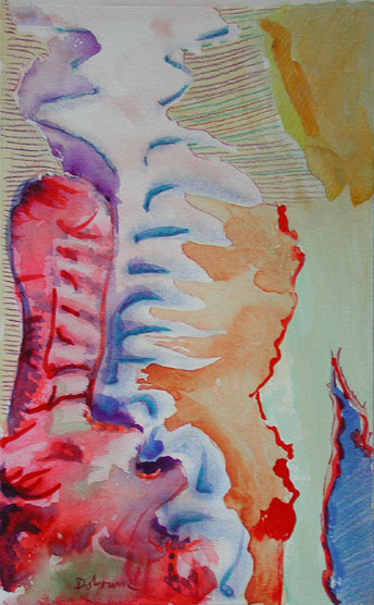 Seine Braut und Schwester, Mischtechnik auf Papier