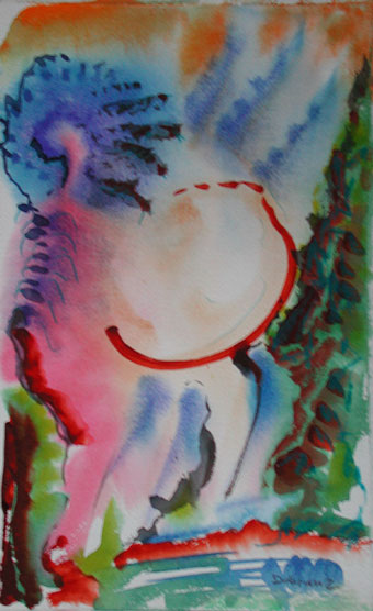 Die Walküren wissen Rat, Mischtechnik auf Papier