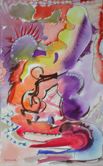 Der Wald am Rand der Welt, Mischtechnik auf Papier